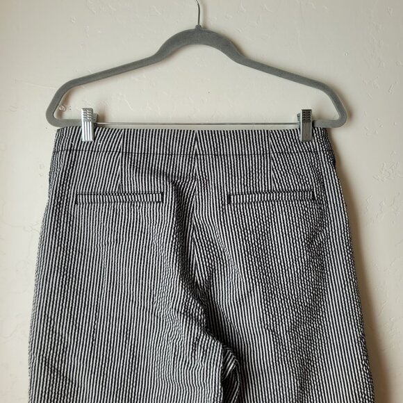 Ann Taylor Striped Wide Leg Cropped Pants - Picture 6 of 9
